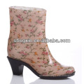 women's fashion high heel rain boots for women